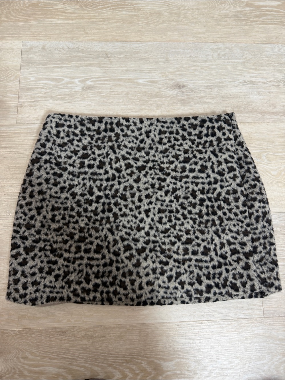 Zara Leopard Wool Skirt